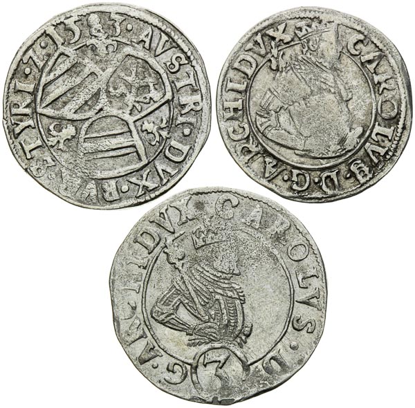 Lot of silver coins (3 pcs) - back