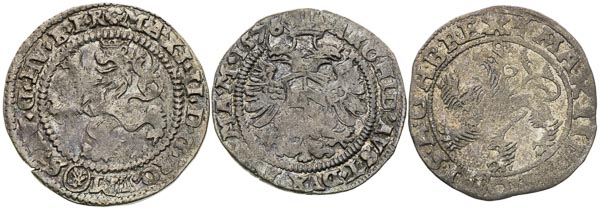 Weissgroschen 1575, 1576, ND (Budweis (3 pcs) - front
