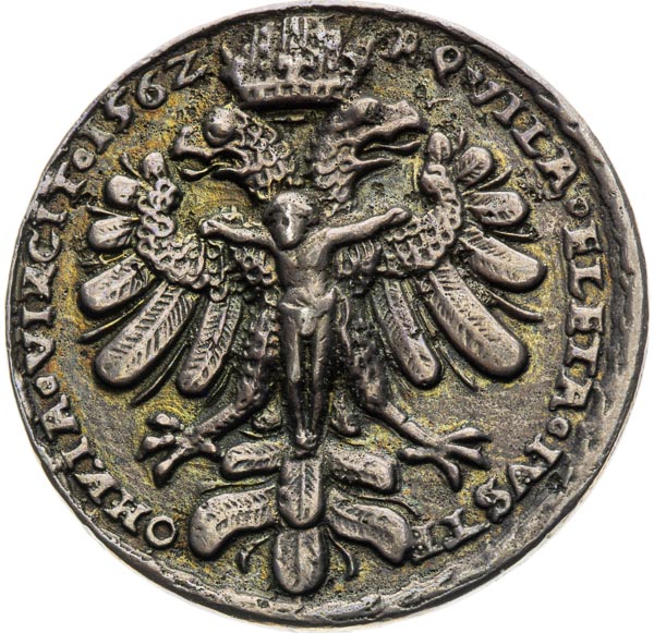Stříbrná medaile 1562 - revers