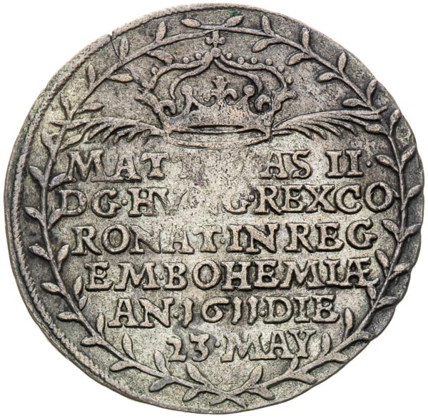 Stříbrný žeton 1611 - avers