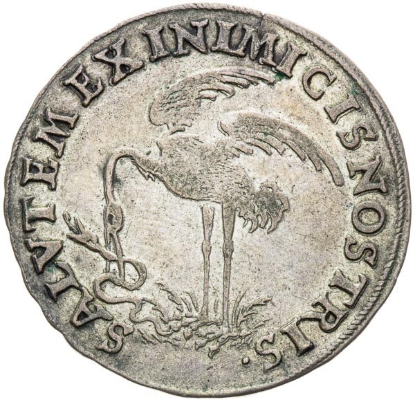 Stříbrný žeton 1611 - revers