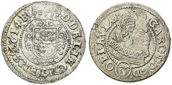 3 Kreutzer 1614, 1616 (2 pcs) - back