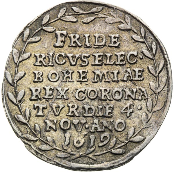 Stříbrný žeton 1619 - avers