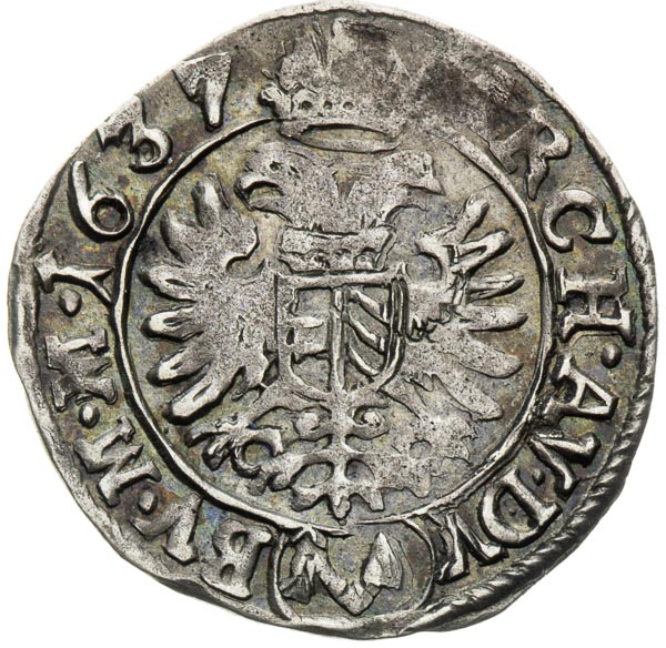 3 Kreutzer 1637 - back