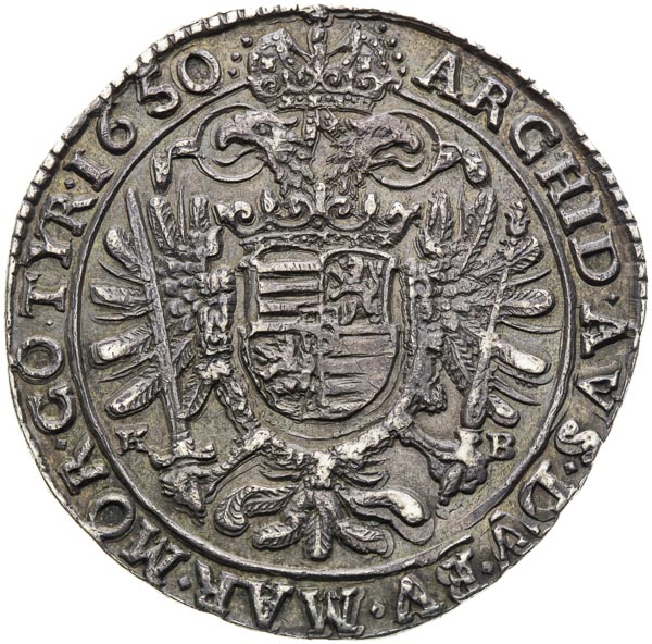 1/2 Thaler 1650 - back