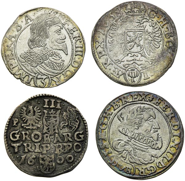 3 Kreutzer (3 pcs), 3 Groschen 1600 - front