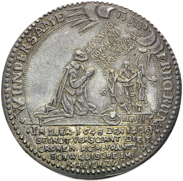 Silver medal 1648 - back