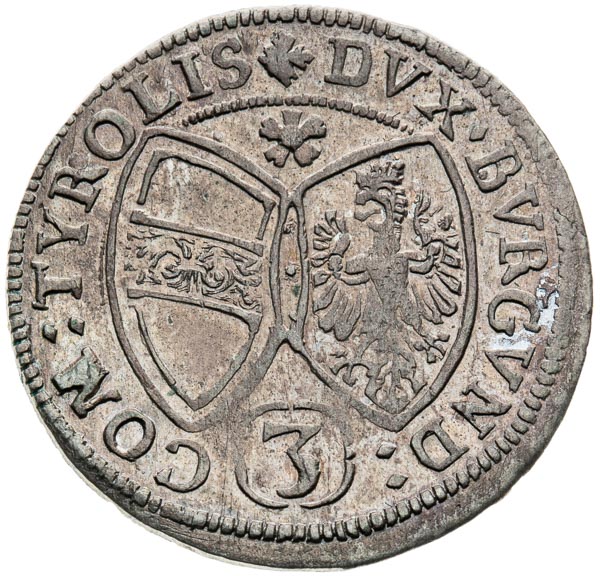 3 Kreutzer 1655 - back