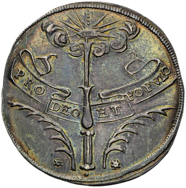 Stříbrný žeton 1653 - revers