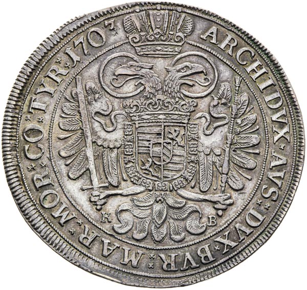 Thaler 1703  - back