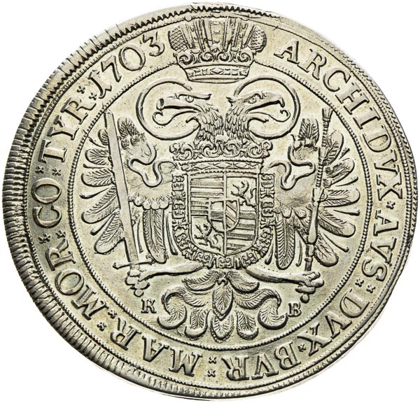 Thaler 1703  - back