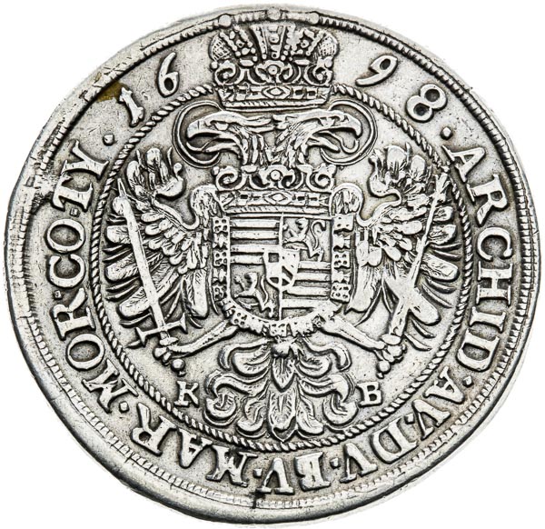 1/2 Thaler 1698 - back