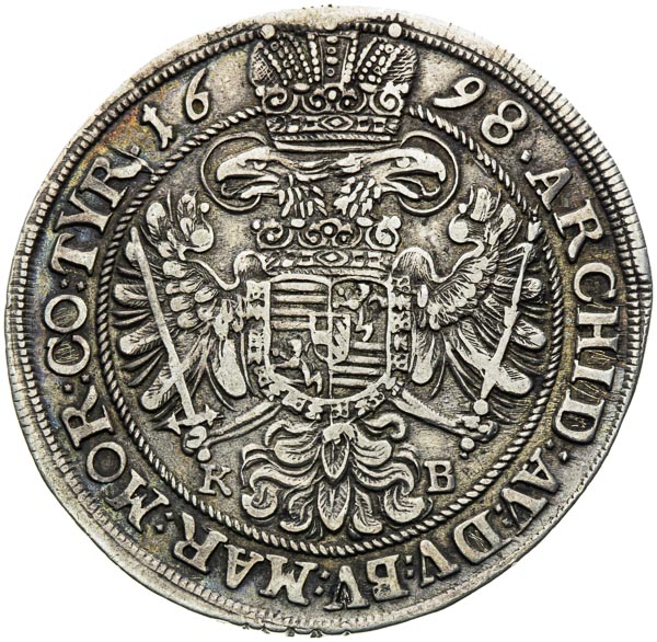 1/2 Thaler 1698 - back