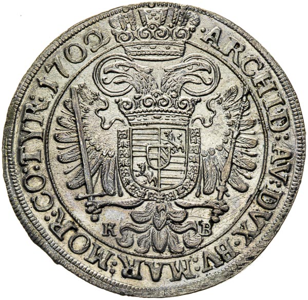 1/2 Thaler 1702 - back