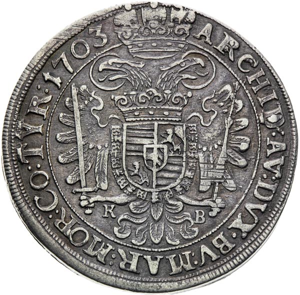 1/2 Thaler 1703 - back