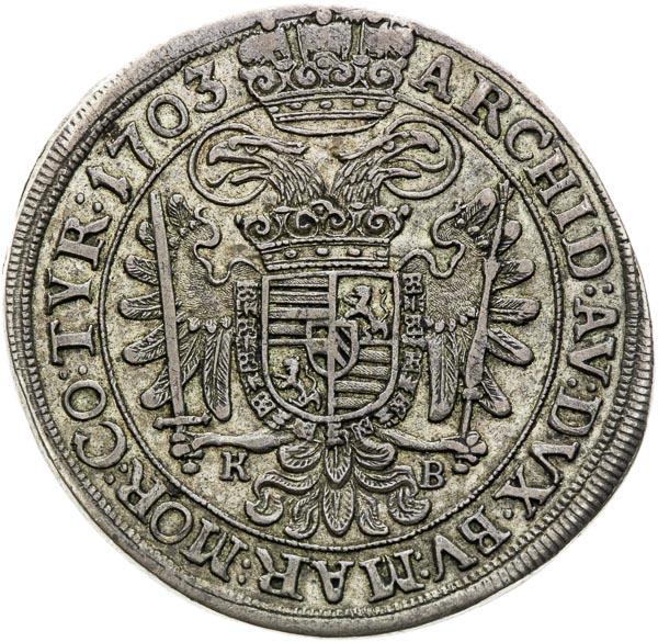 1/2 Thaler 1703 - back