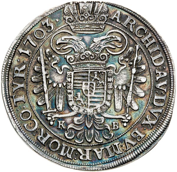 1/2 Thaler 1703 - back