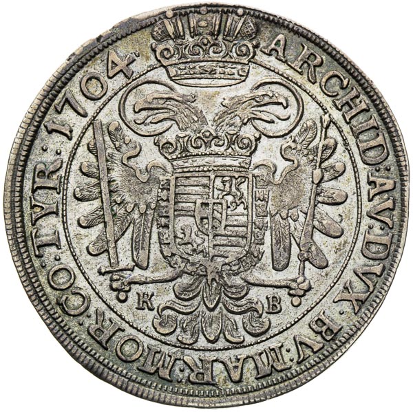 1/2 Thaler 1704 - back