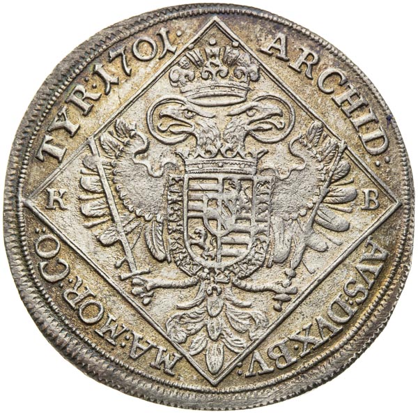 1/4 Thaler 1701 - back