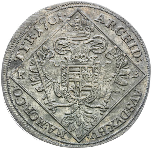 1/4 Thaler 1701 - back