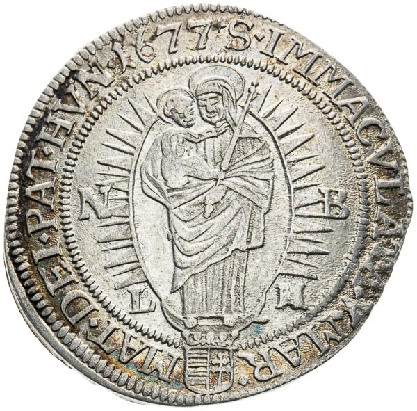 XV Kreutzer 1677 - back