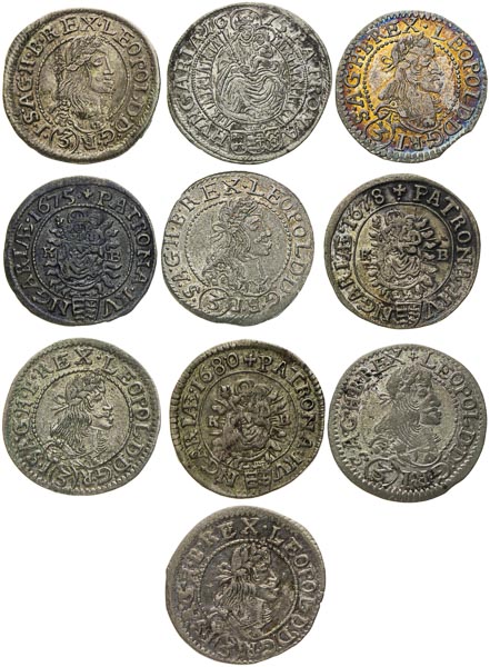 3 Kreutzer lot (10 ks) - front