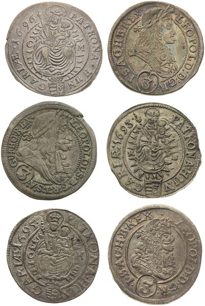 3 Kreutzer lot (6 ks) - front