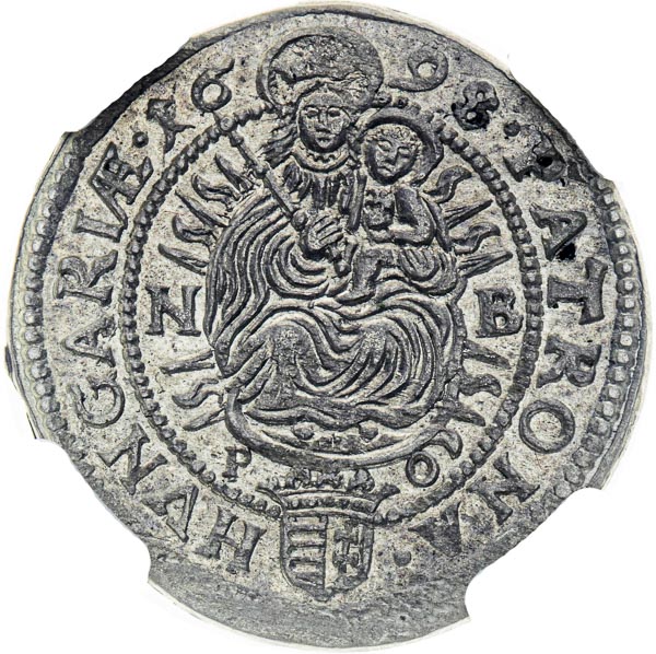 3 Kreutzer 1698 - back