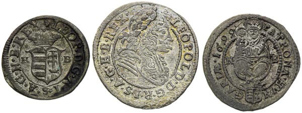 Silver coins (3 pcs) - front