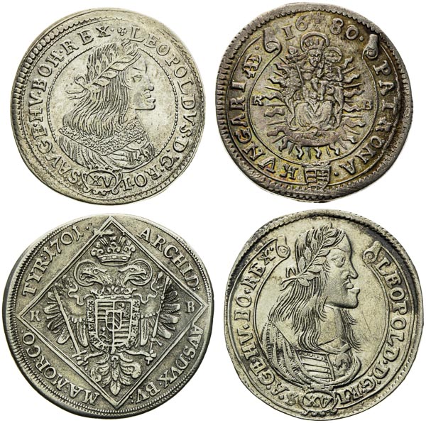 Silver coins (4 pcs) - front