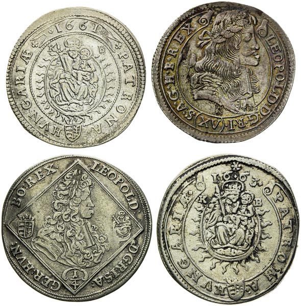 Silver coins (4 pcs) - back