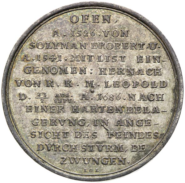 Silver medal 1686 - front