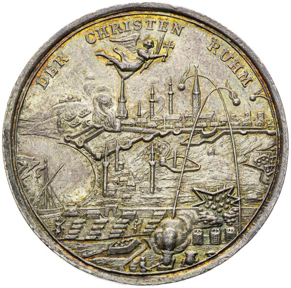 Silver medal 1686 - back