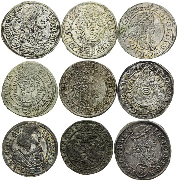 3 Kreutzer lot (9 ks) - front