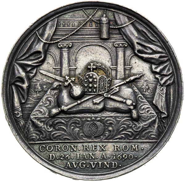 Silver medal 1690 - back