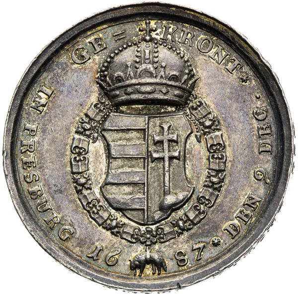 Silver medal 1687 - back