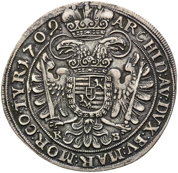 1/2 Thaler 1709 - back
