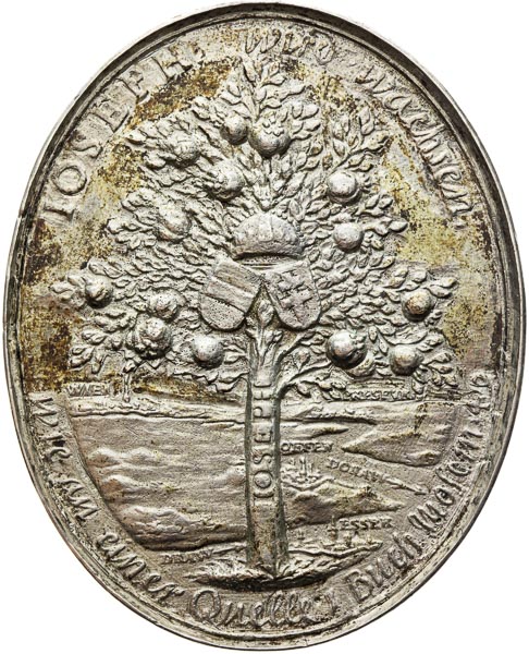 Silver medal 1687 - back