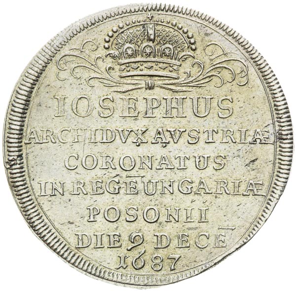 Silver token 1687 - front