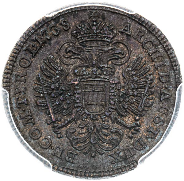 Ducat 1738 (copper strike) - back