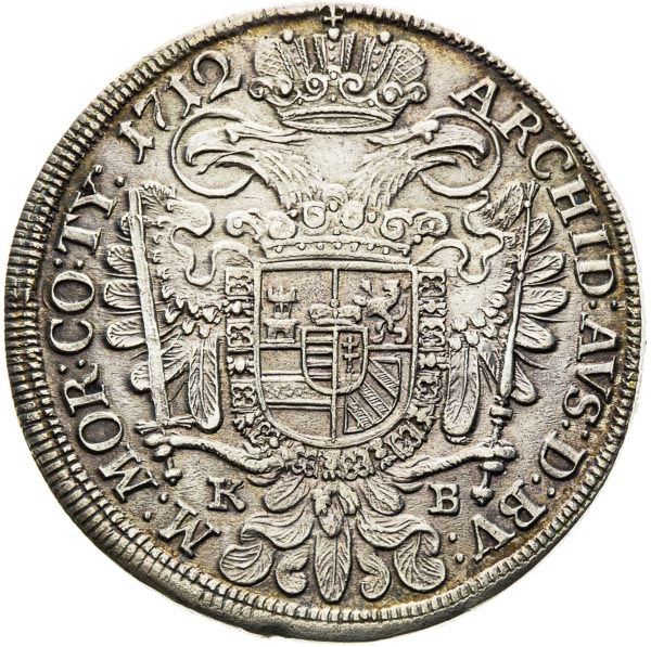 1/2 Thaler 1712 - back