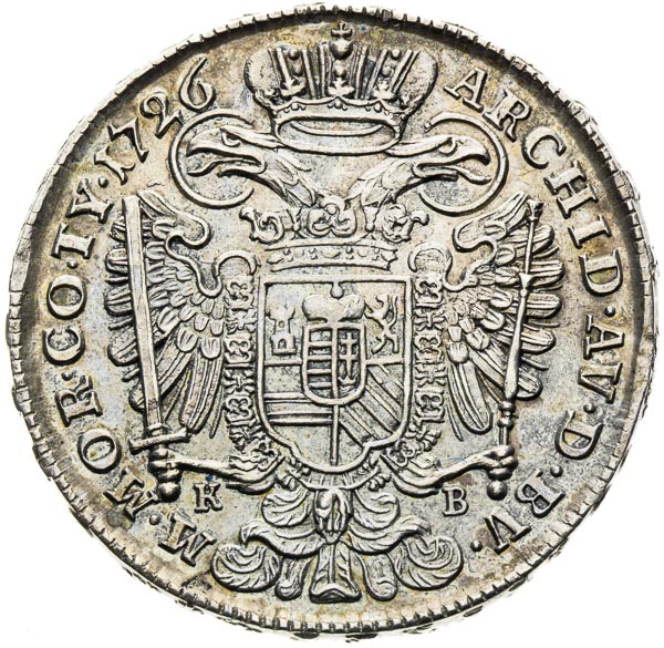 1/2 Thaler 1726 - back
