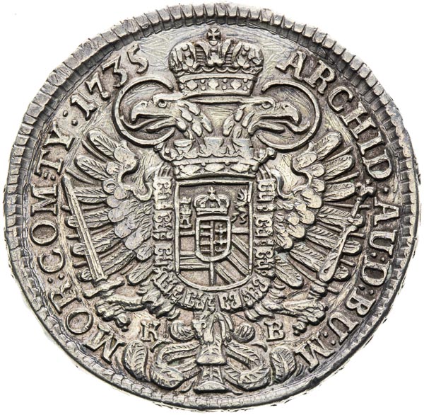 1/2 Thaler 1735 - back