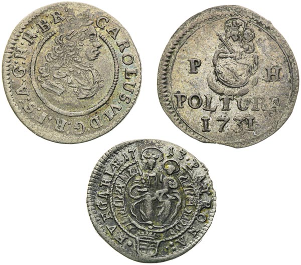 Silver coins (3 pcs) - front