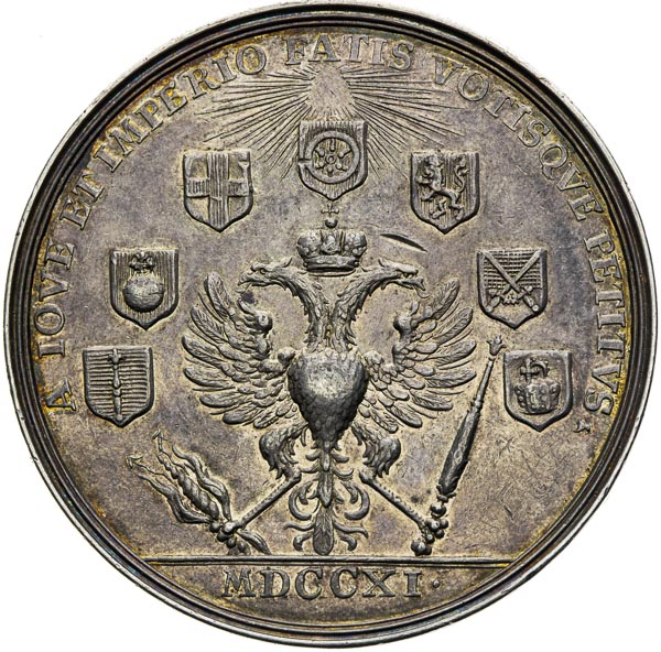 Silver medal 1711 - back