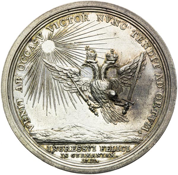 Silver medal 1711 - back