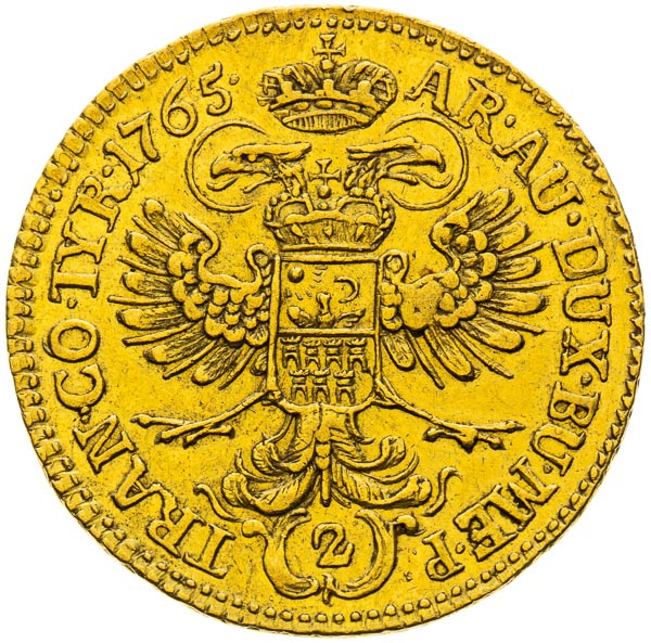 2 Ducats 1765 - back