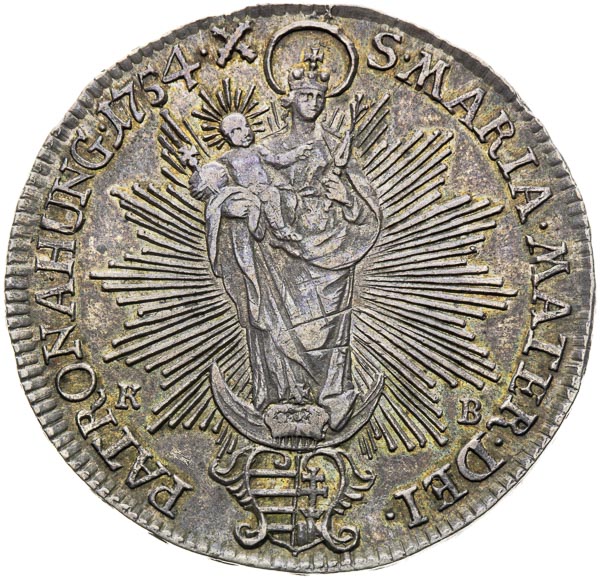 1/2 Thaler 1754 - back