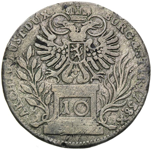 10 Kreutzer 1758 - back
