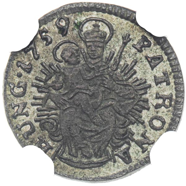 Denár 1759 - revers